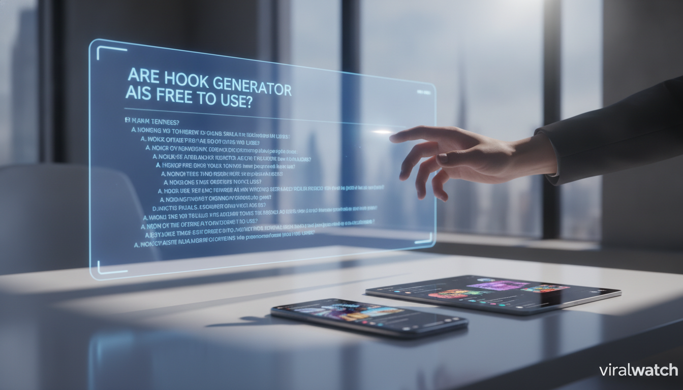 Featured illustration for How can you Are hook generator AIs free to use? in 2026? about Are hook generator AIs free to use?