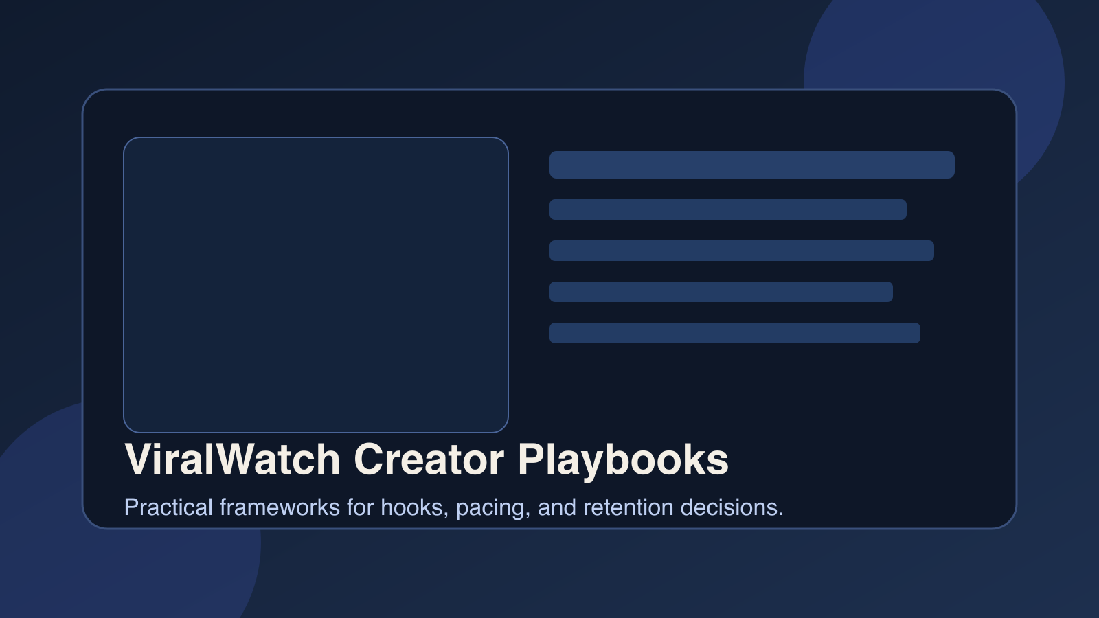 Default cover illustration for "TikTok Hook Feedback Checklist: Fix Your First 3 Seconds".